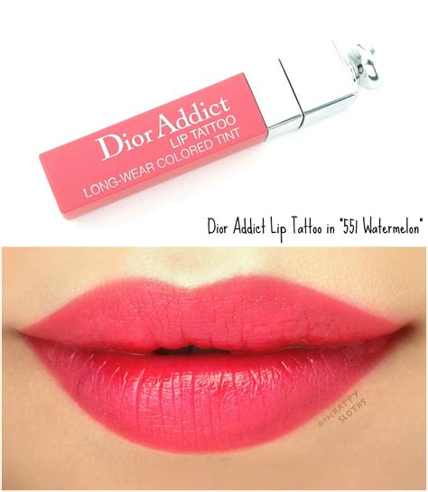 dior lip tattoo watermelon review|Dior lip gloss.